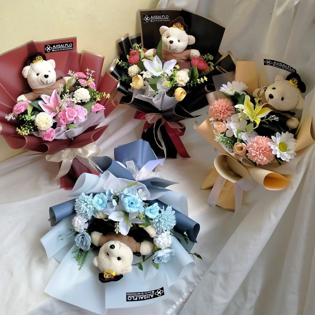 Buket Bunga Boneka Wisuda Bisa Reques Profesi