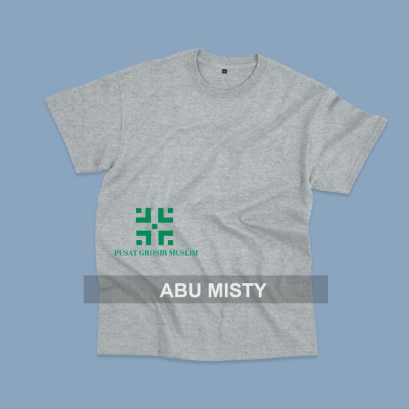 Diskon Kaos Polos Lengan Pendek Kerah O Neck Cotton Combed 30s Abu Misty