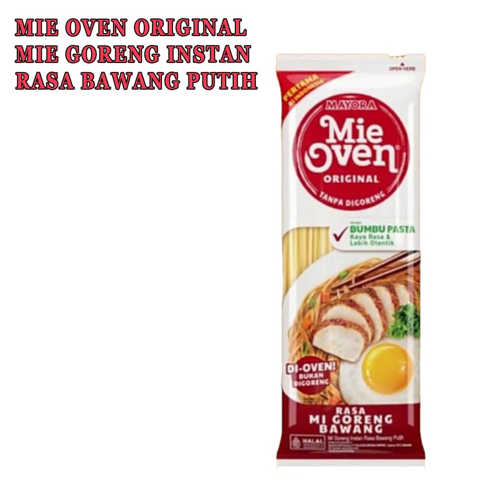 Mie Goreng Instan* Mie Oven Original* Rasa Bawang Putih* 71g