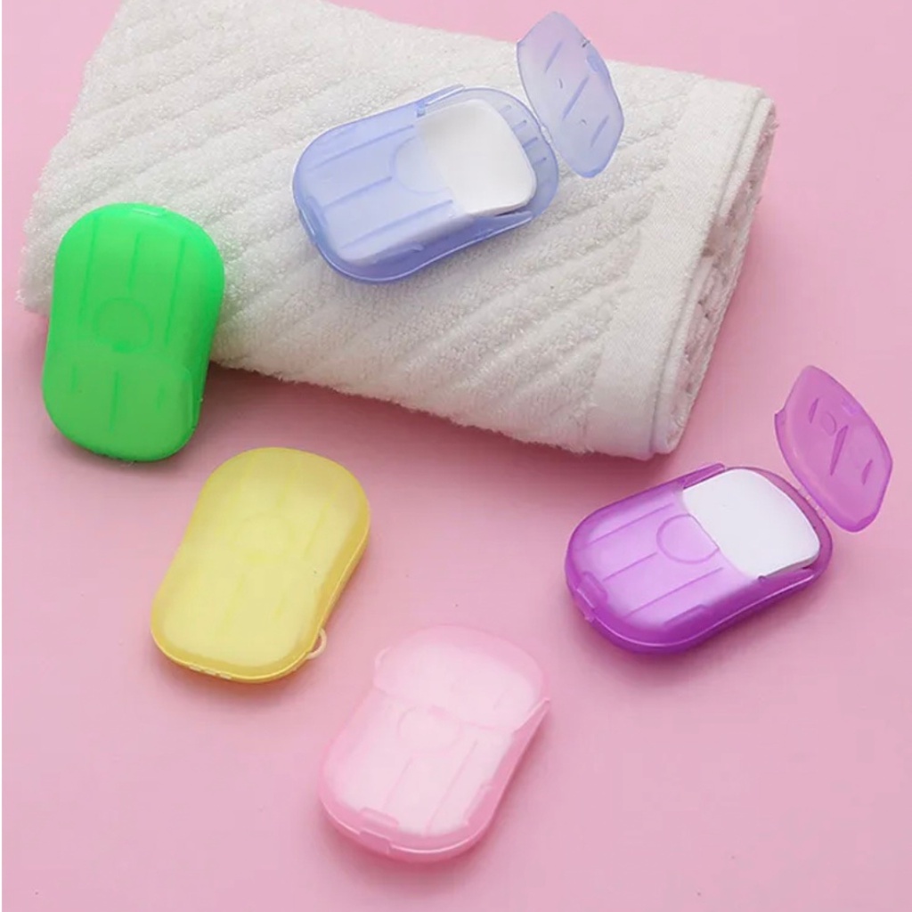 Sabun Kertas Praktis / Travelling Paper Soap / Mini Washing Hand Bath Travel