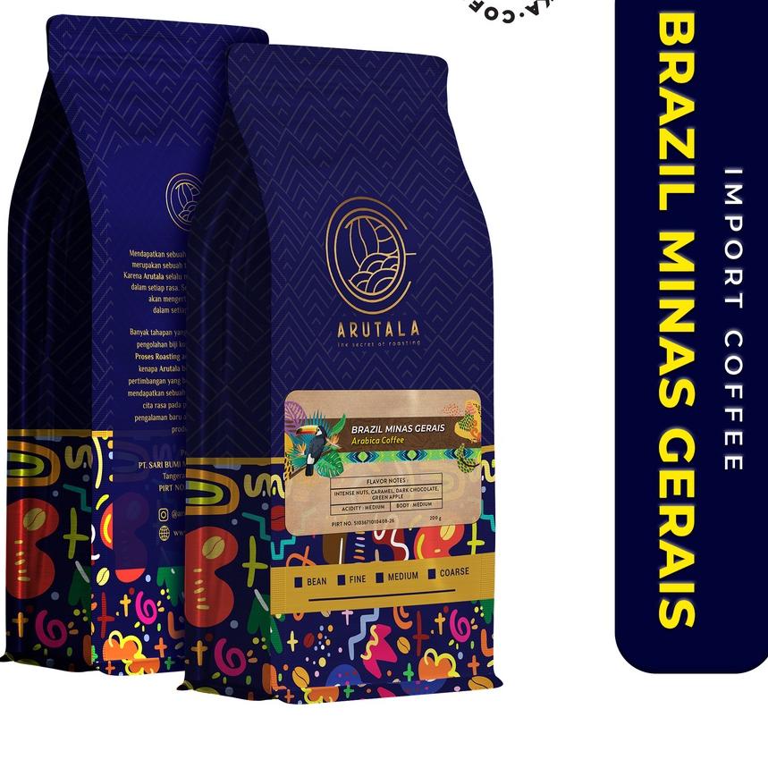 

☈ ARUTALA Kopi Brazil Minas Gerais Arabika 200 gram ☏