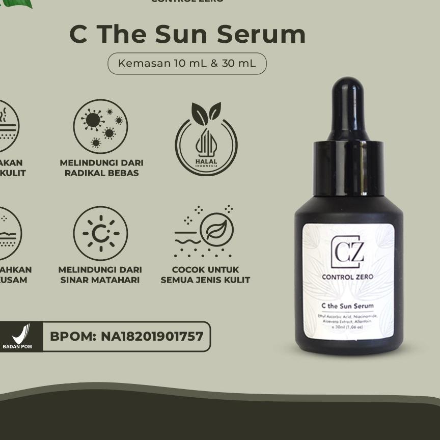 ❄ Control Zero - C The Sun Serum 10ml & 30ml 4% Niacinamide Repair Skin Barrier Skincare Glowing  ♡