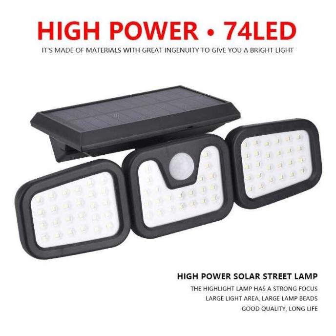 Lampu Jalan Pagar Tenaga Surya 360 Derajat Tempel Rumah Sorot Led