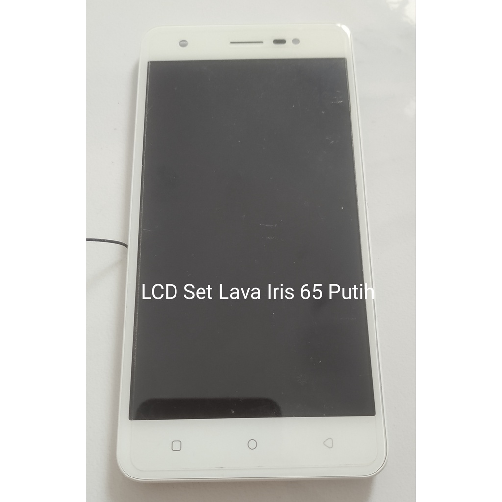 LCD Set Layar Sentuh & Frame Lava Iris 65 Putih