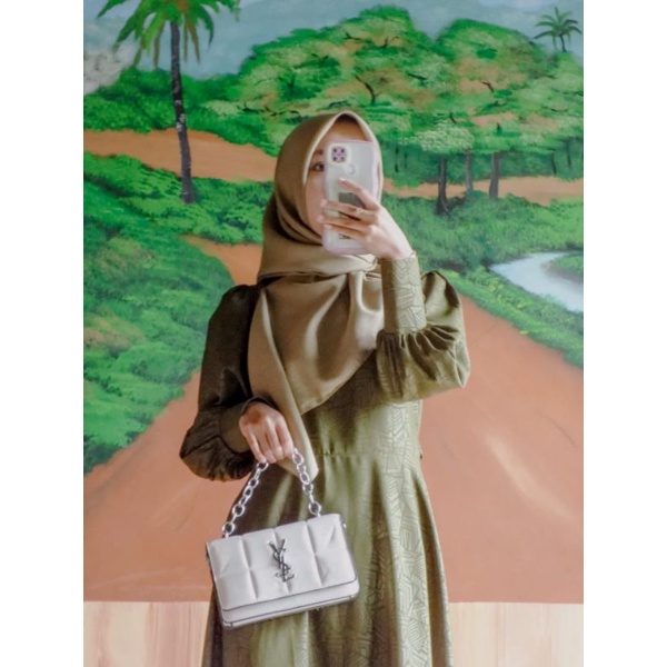 GAMIS EMBOS PREMIUM / GAMIS EMBOS KEKINIAN / GAMIS WANITA TERBARU / GAMIS WARNA SAGE TERBARU