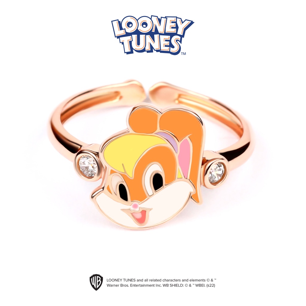 AsheraGold Aurora Jewelry Kids Looney Tunes Ring dan Earring Gold