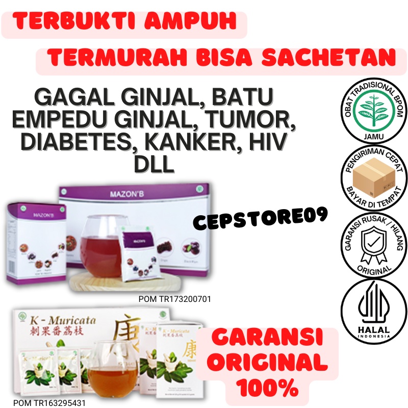 Paket Mazon B Dan K Muricata Obat Jantung Hepatitis Kanker Payudara Gondok Hiv BPOM Ampuh