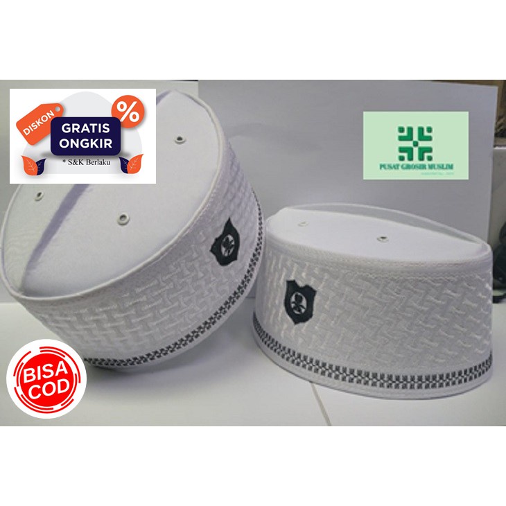 Peci Kopiah Assagofah Putih / peci asagofah / peci assaqofah