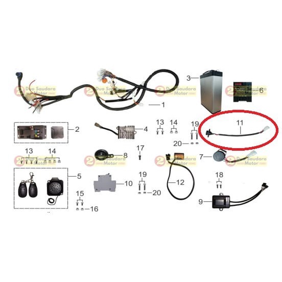 Charger Battery Connector Sepeda Motor Listrik E-Moto Viar Q1