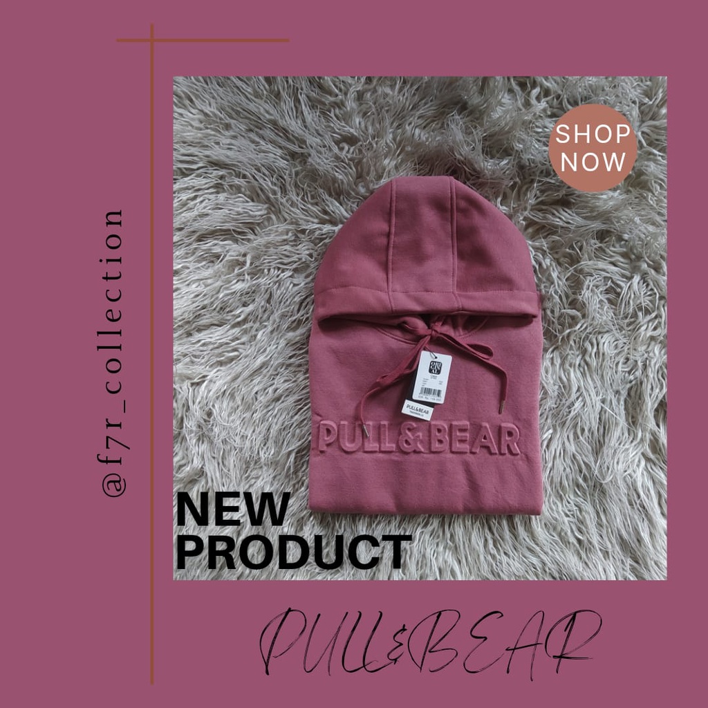 SWEATER HOODIE PULL&amp;BEAR EMBOS DEWASA PREMIUM PRIA-WANITA(UNISEX)MURMER