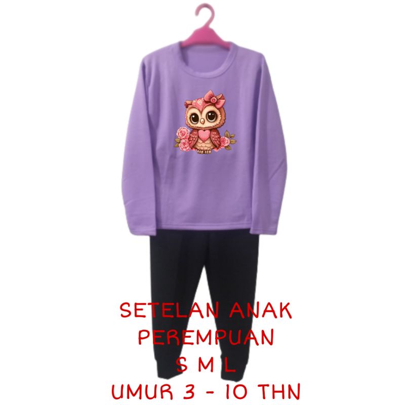 Setelan Anak Perempuan Kaos Lengan panjang dan Celana panjang Terbaru 2022 One Set Baju Tidur Santai Anak Cewek Kekinian Murah Korea Style Size S 3 4 5 Tahun M 5 6 7 Tahun L 8 9 10 Tahun Burhan