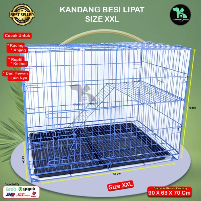 KANDANG BESI LIPAT SIZE XXL JUMBO TEBAL UNTUK KUCING ANJING DLL