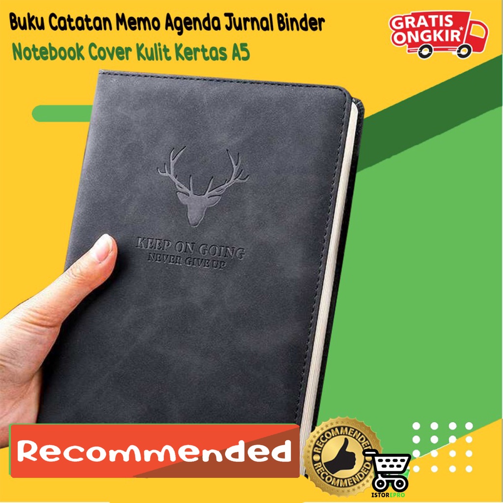 

Buku Catatan Memo Agenda Jurnal Binder Notebook Cover Kulit Kertas A5