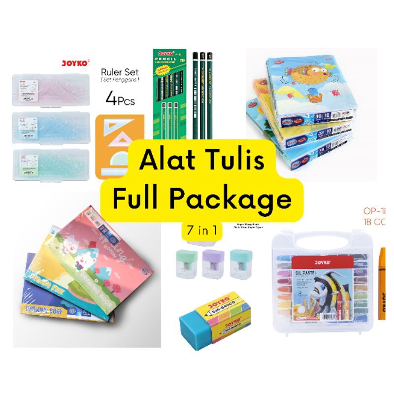 

PAKET LENGKAP ALAT TULIS SEKOLAH SD/SMP | PERLENGKAPAN SEKOLAH | GIFT BOX | STATIONERY SET | KADO 7 in 1 (SD-1)