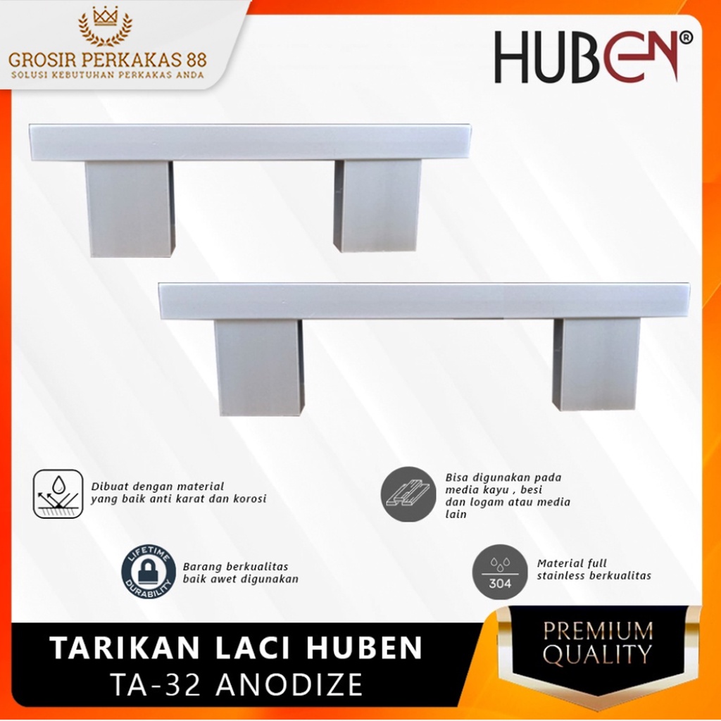 Tarikan Laci Handle Pintu Lemari Kitchen Set Huben TA32 Pegangan Meja