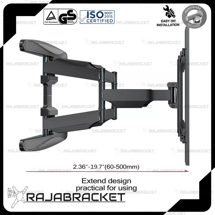 Bracket Braket Breket TV 55 60 65 70 75 77 80 85 inch, 6 Swivel Direction Universal TV Wall Mount