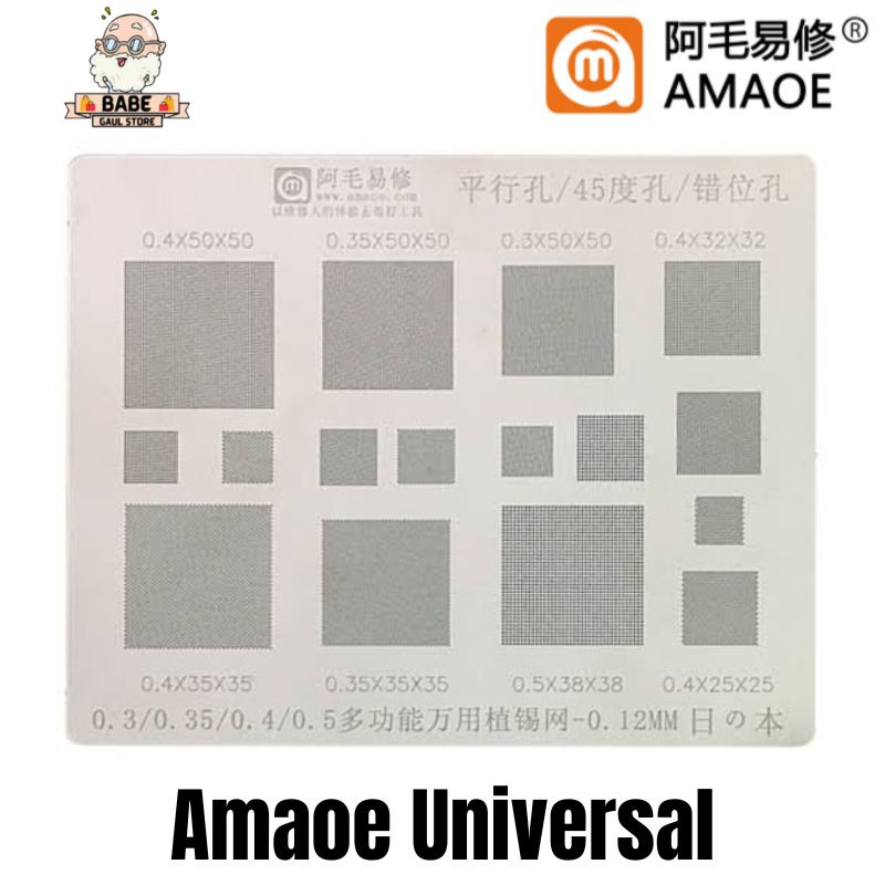 Plat Cetakan IC Amaoe Universal Cpu Bga Stencil Original
