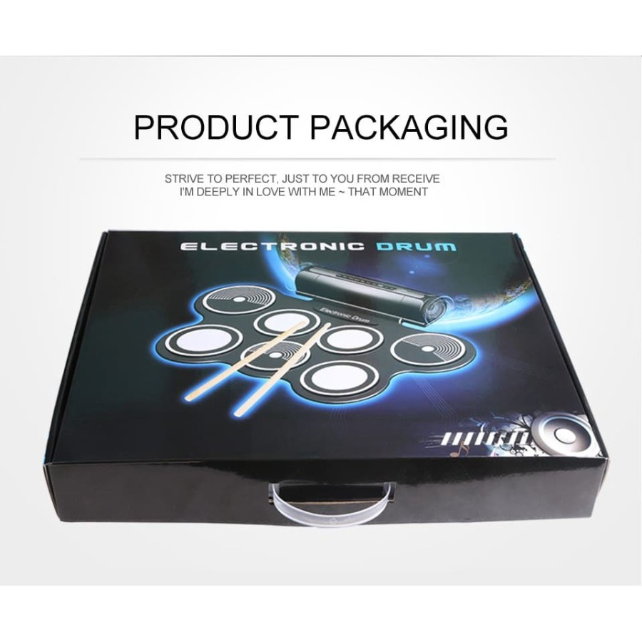 Portable Roll Up Drum Pad Set Kit MD759 with Built-in Speaker WITH CD