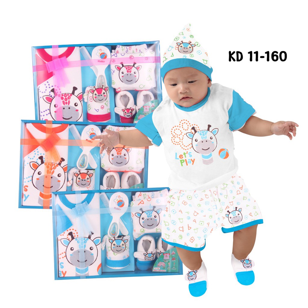 Paket Perlengkapan Bayi / Kado Lahiran Bayi Baru Lahir 11160 / Hadiah  Kado Bayi Two Angels Gift Set S1 /Kiddy Baby Gift Set 11160 Satu Set Pakaian Bayi