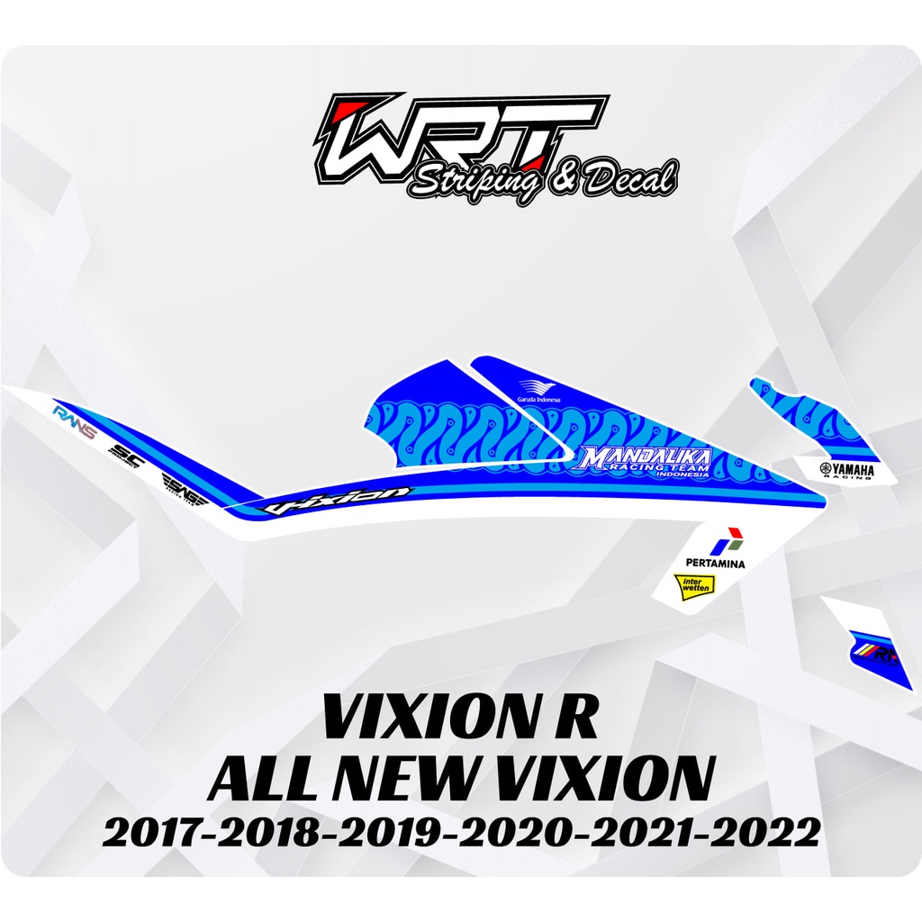 Striping Stiker Decal Vixion R All New 2017 2018 2019 2020 2021 2022 2023 mandalika
