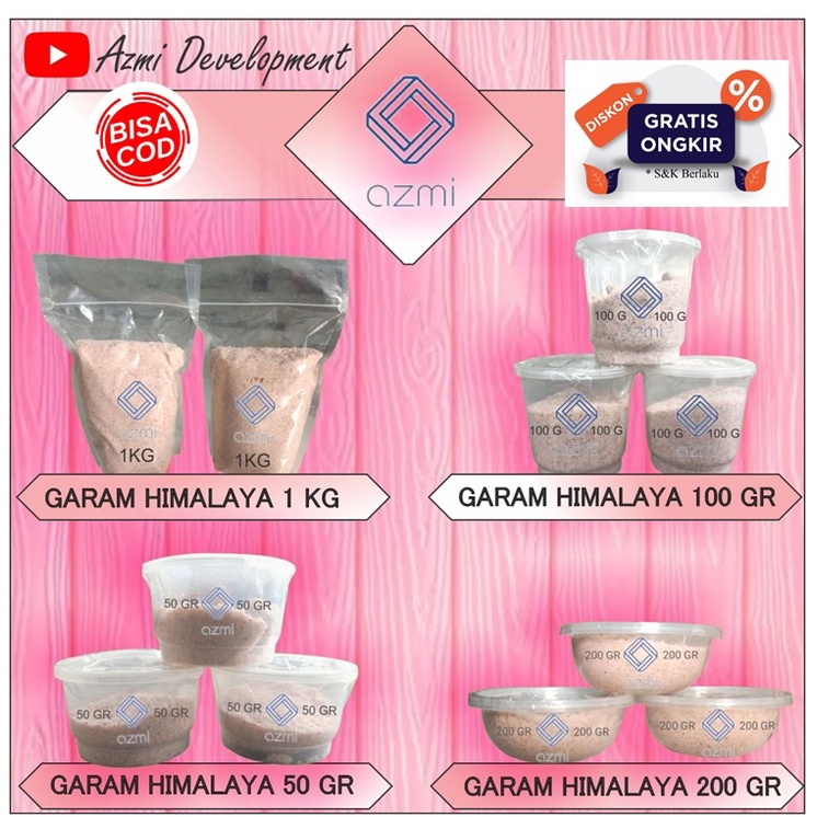 

Himalayan Pink Salt Garam Natural Himalaya Kemasan Repack 50Gr 100Gr 200Gr