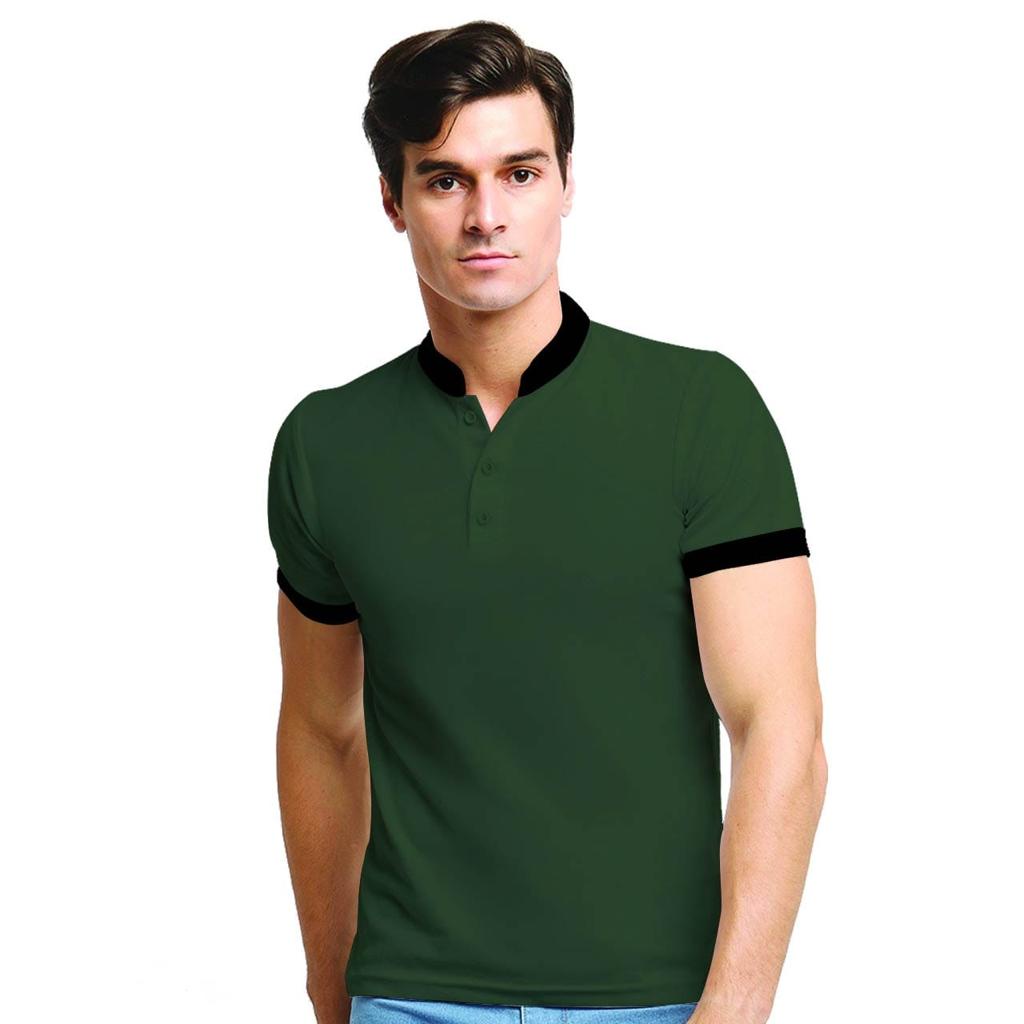 Kaospolos - Kaos polo shirt pria kerah shanghai polos lengan pendek | atasan baju kaos pria krah sanghai