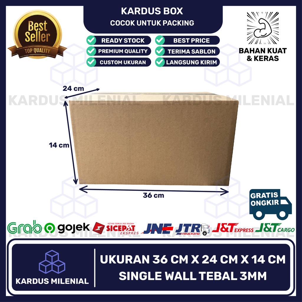 

Kardus box karton packing 36x24x14