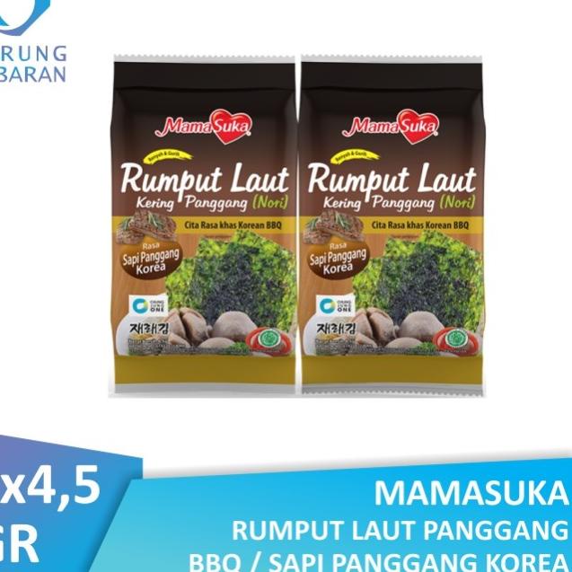 

Spesial Promo Mamasuka Rumput Laut Panggang BBQ Sapi Panggang Korea (Isi 2 Pcs)