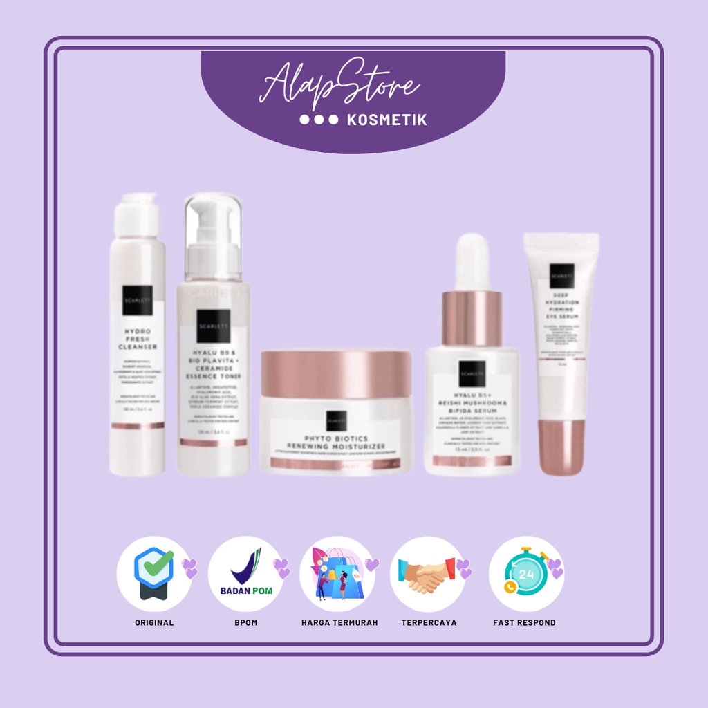 Scarlet Whitening Age Delay Series Antiaging I Hydrofresh Cleanser I Phyto Biotics Renewing Moisturizer I Essence Toner