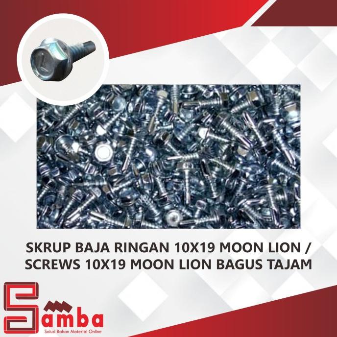 SKRUP BAJA RINGAN 10X19 MOON LION /SCREWS 10X19 MOON LION BAGUS TAJAM