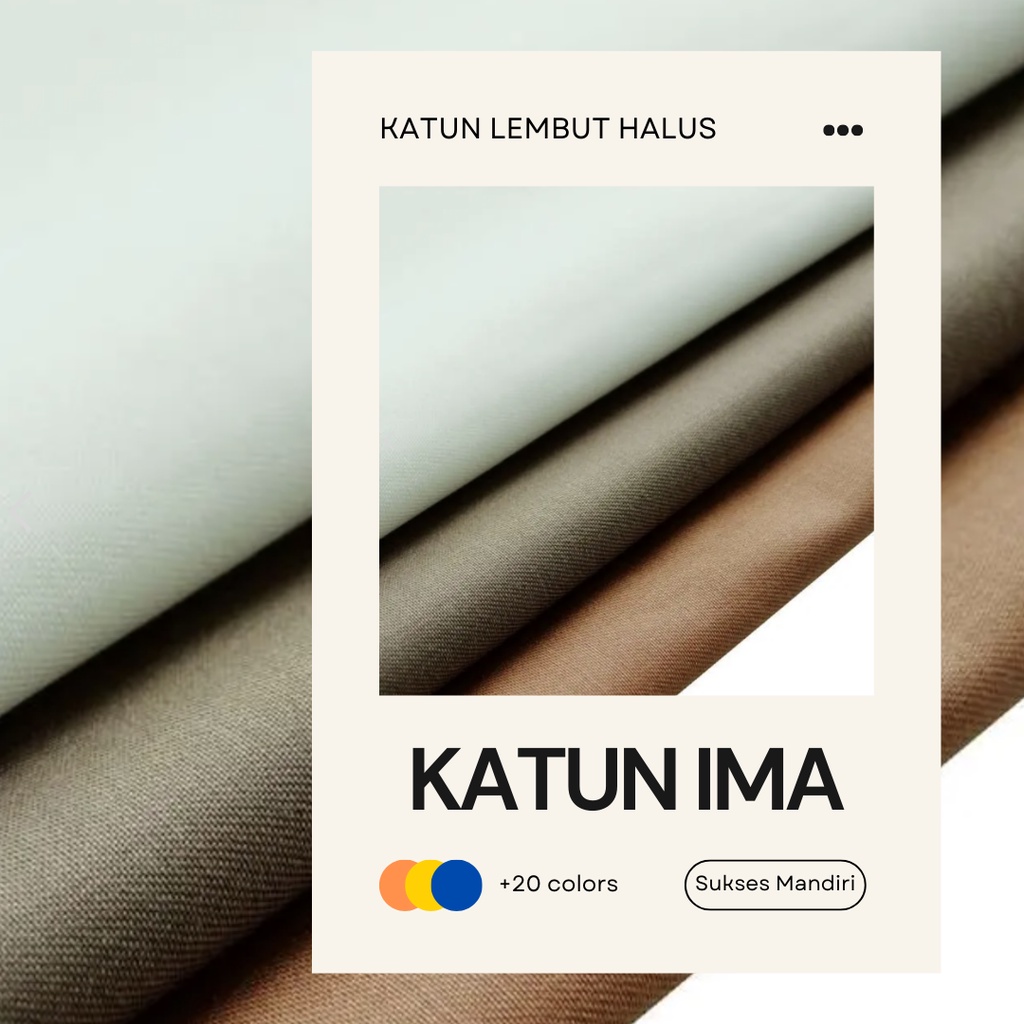 KAIN BAHAN KATUN IMA KAIN KATUN IMA PLATINUM IMPORT / NIPPON JAPAN, HARGA PER 1/2 METER = 50 CM
