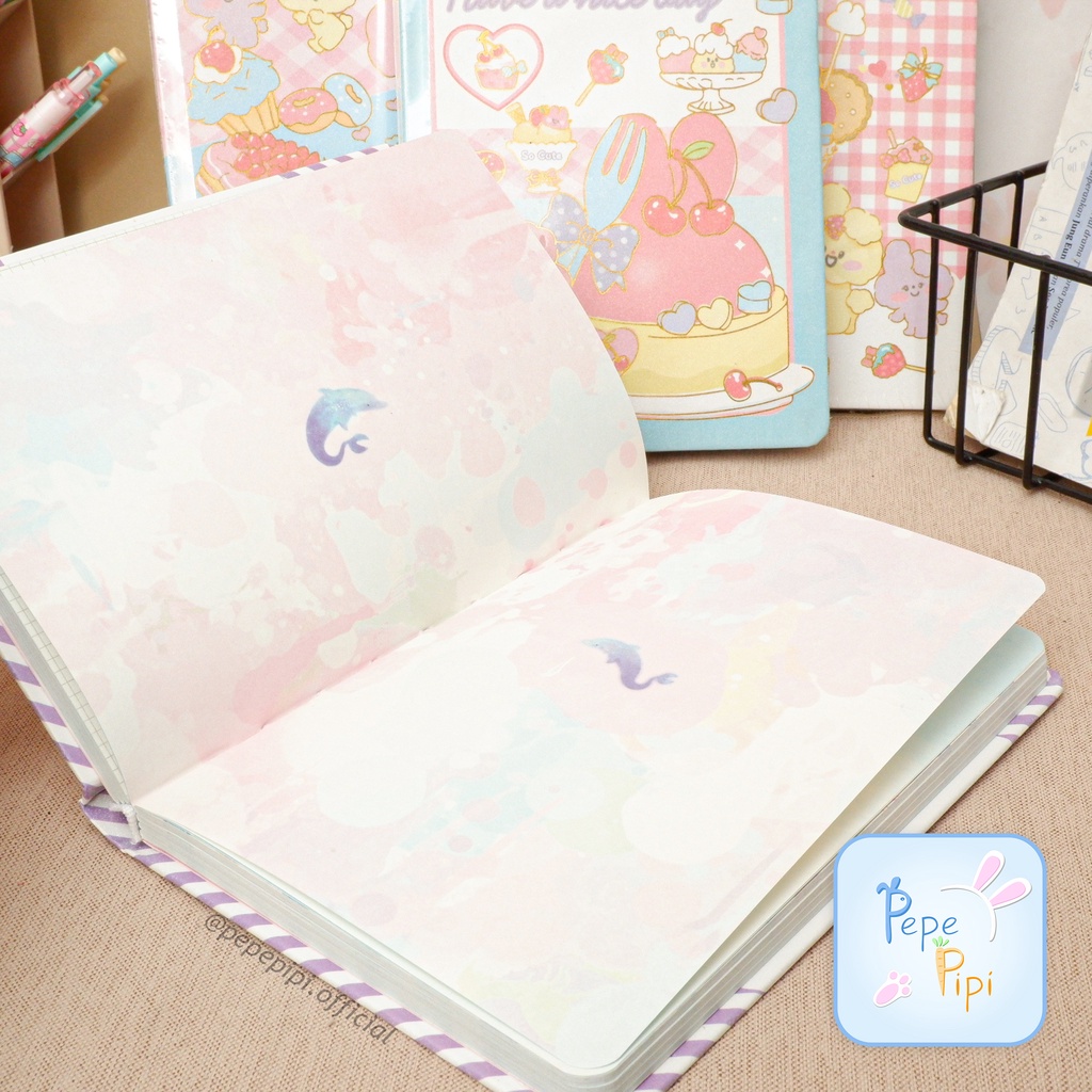 Diary Hard Cover Sweet Bunny 12,8 x 18,9 cm Note Book Notebook Buku Harian Catatan