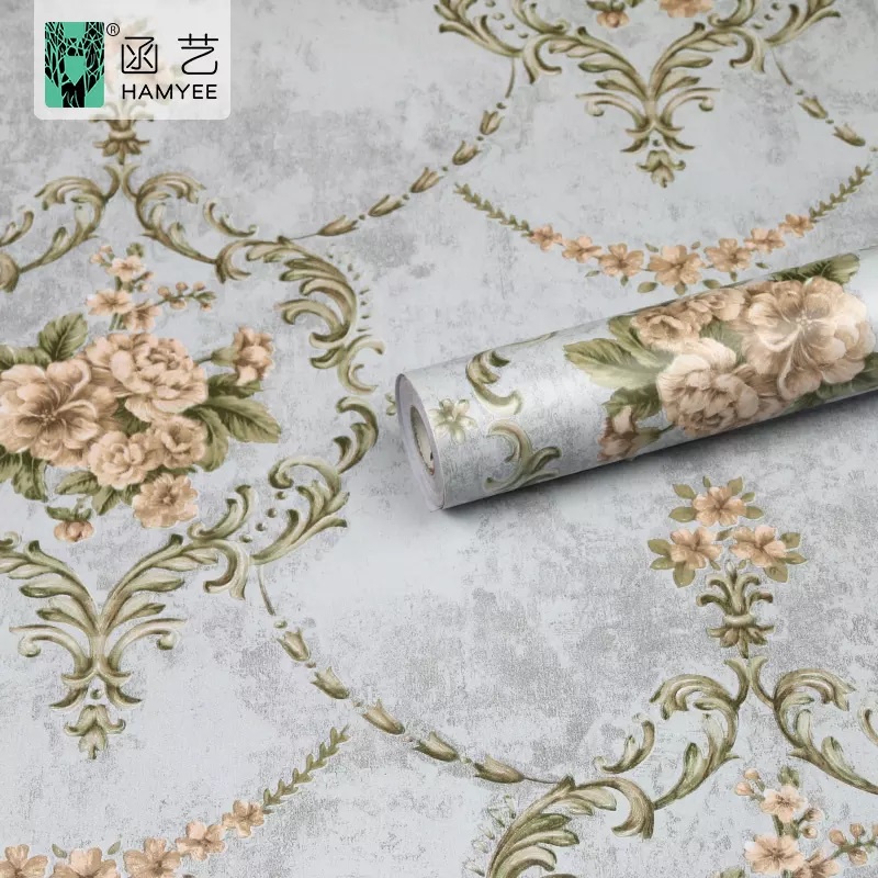 Wallpaper Sticker Dinding Batik Rose Abu Panjang 8 s/d 10 Meter x Lebar 45cm