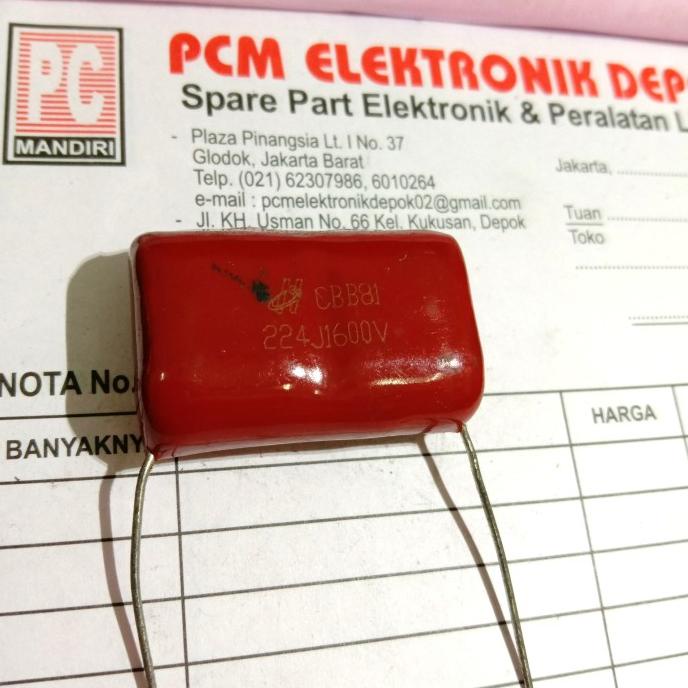 Milar 224J1600V 224J 1600V 224 J 1600 V 220nF 1.6KV pcmelektrob9090 Segera Beli