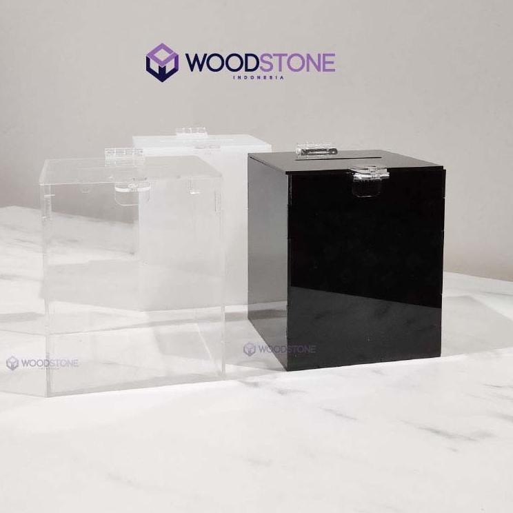 ➻ Kotak Amal Akrilik kotak sumbangan saran masjid infaq undian celengan Acrylic box kotak tip uang ☻