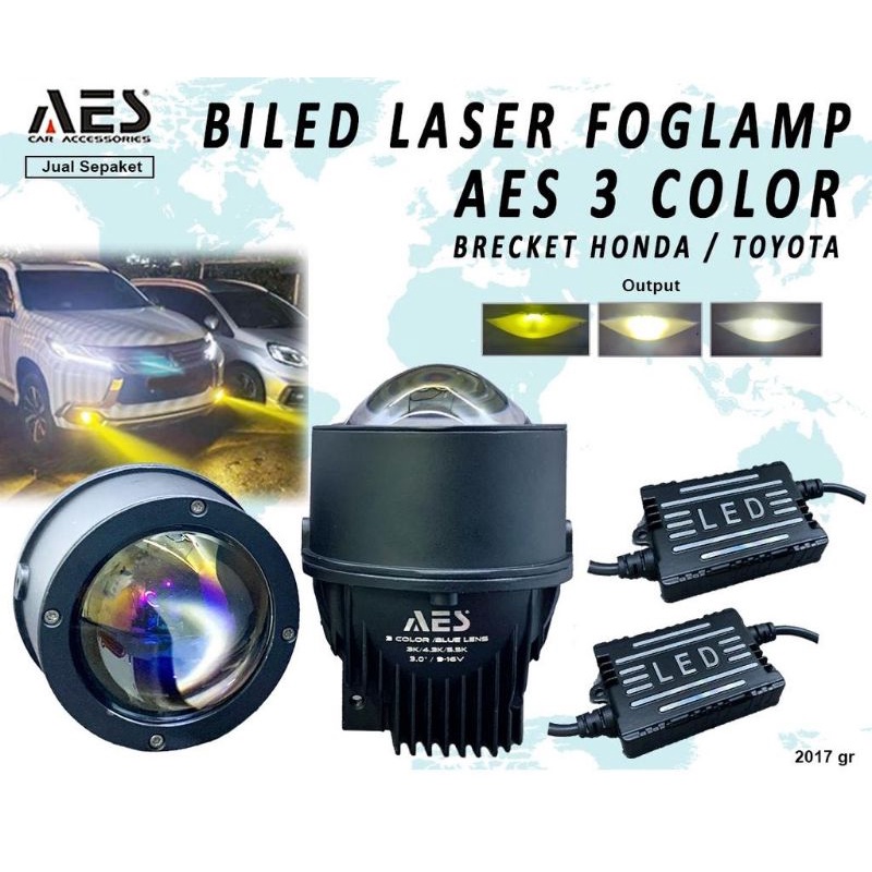 BILED FOGLAMP 3 WARNA ORIGINAL AES FX SUPER TERANG BUKAN Q3 Q8 INNOVA REBORN BARONG YARIS VRZ CAMRY SIENTA VIOS JAZZ CIVIC BRV CRV PAJERO EXPANDER AGYA AYLA AVANZA XENIA VELOZ ERTIGA SWIFT CALYA SIGRA