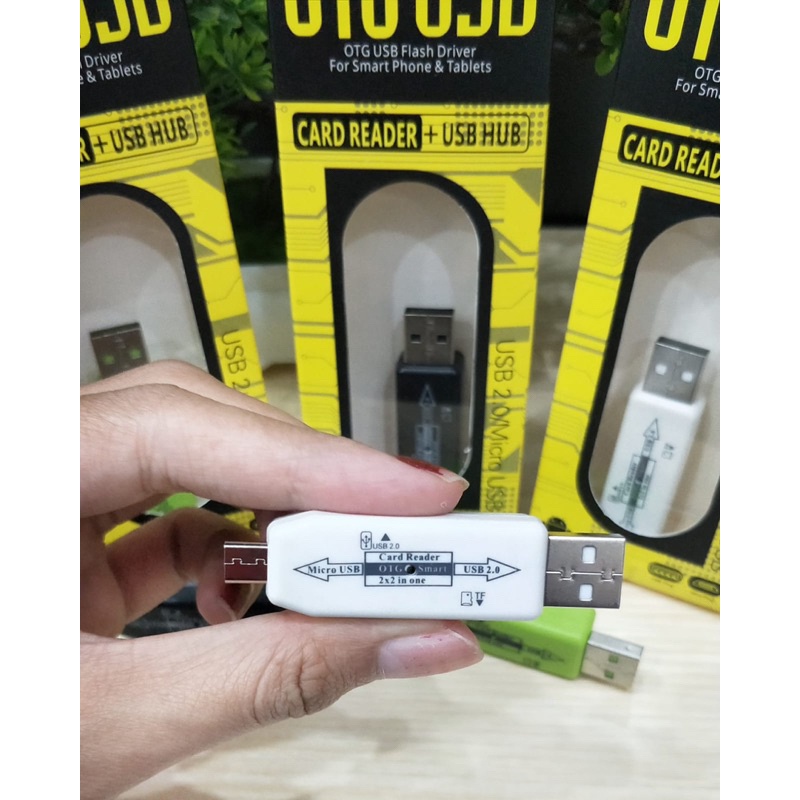 Otg card reader micro sd + usb hub 2.0 by smoll