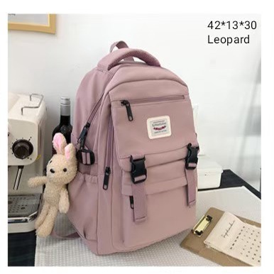 Tas Ransel Anak Sekolah Perempuan Sd Smp Sma Motif Sijiniao Xuxian Polos Kasual