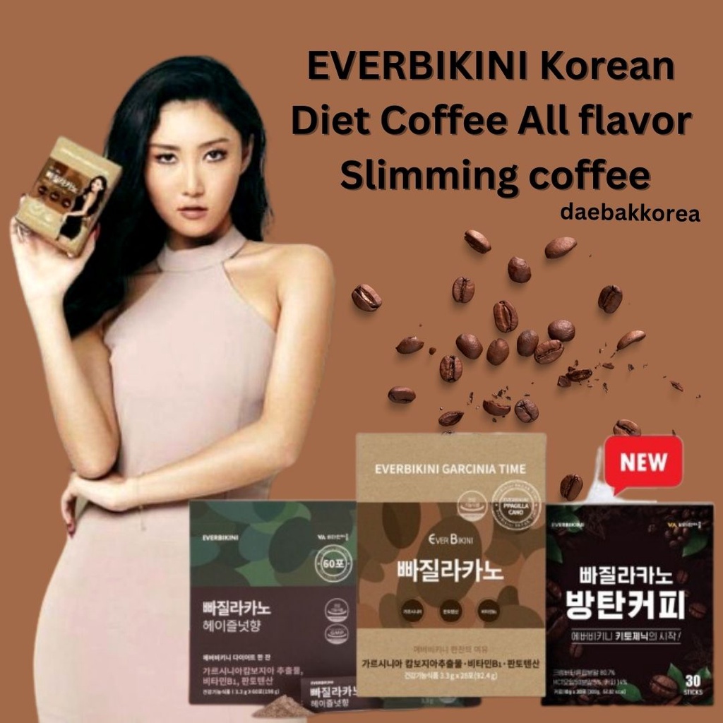 EVERBIKINI Korean Diet Coffee All flavor Slimming coffee 1box 28stick