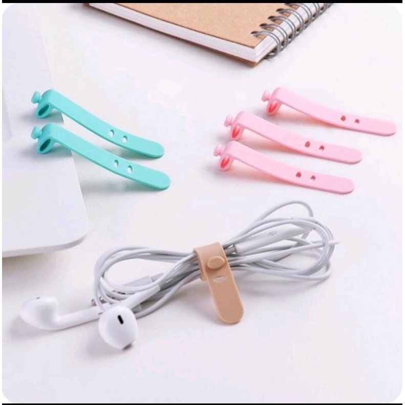 Pengikat kabel silikon kabel organizer penggulung kabel