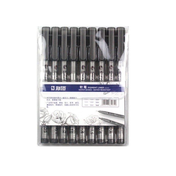 

Terlaris Terlaris Sta Pigment Liner (Drawing Pen) Set 9 Pcs