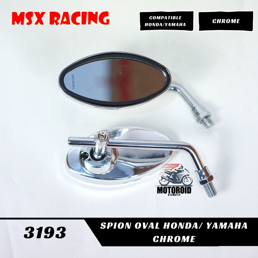 SPION CNC OVAL MINI UNIVERSAL YAMAHA HONDA CHROME