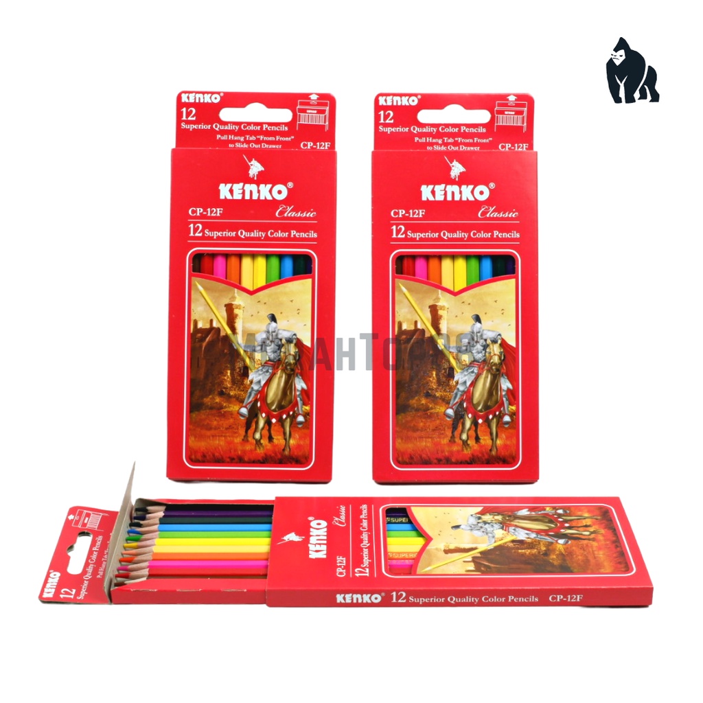 

Pensil 12 Warna Panjang Kenko / Color Pencil CP-12F Full Paper Box Classic / Coloring Set