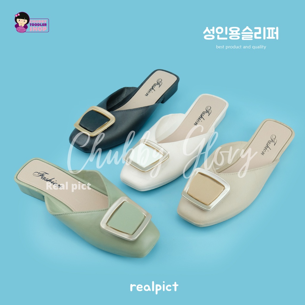 Chubby Glory SD2208 Sepatu sendal Wanita sandal tanpa tumit casual santai sehari hari ringan lentur termurah nyaman dipakai untuk anak 9 tahun sd dewasa cocok untuk kerja atau hangout berbahan jelly lentur dan slip on size 36 - 40