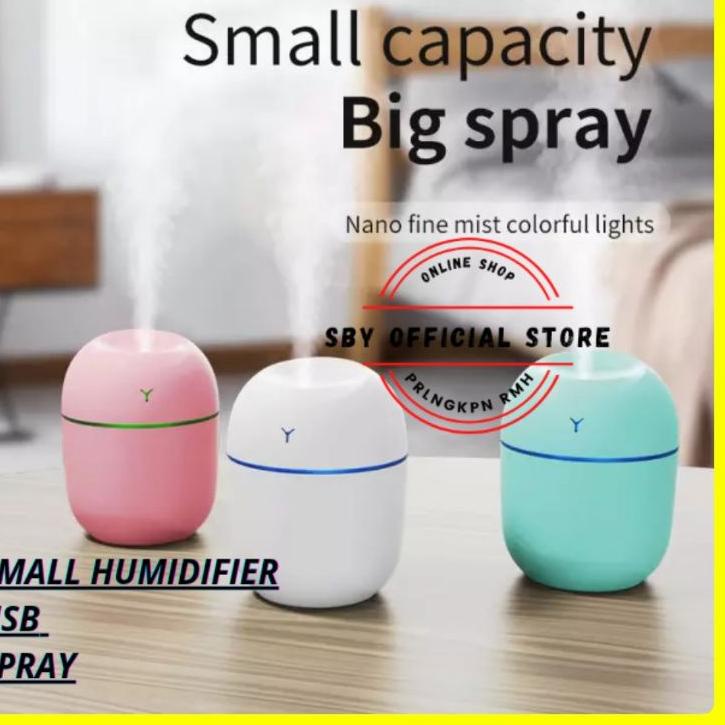 ۞ Diffuser Mini Humidifier USB  Sprayer Air Purifier LED Ruangan ✫