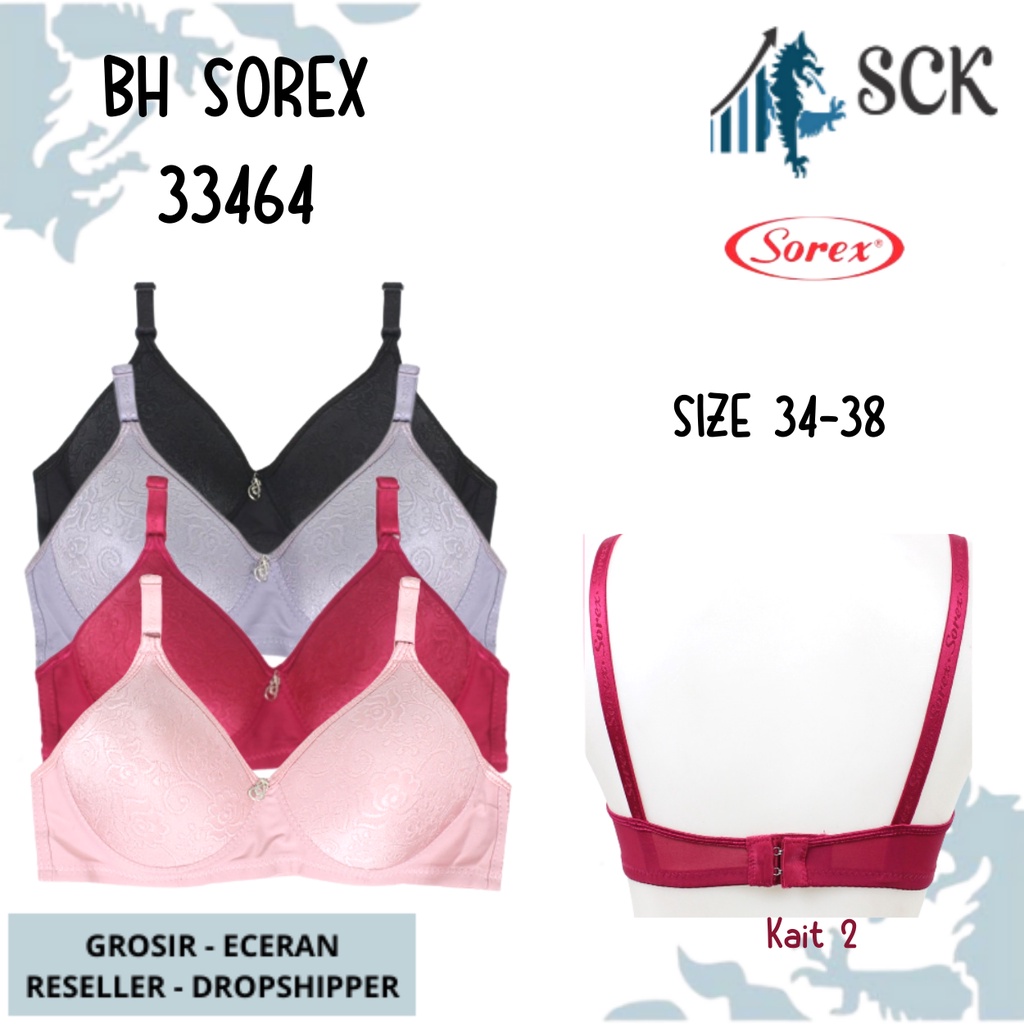 BH SOREX 33464 Tanpa Kawat Busa Tipis Polos CUP A / Pakaian Dalam Wanita Sorex