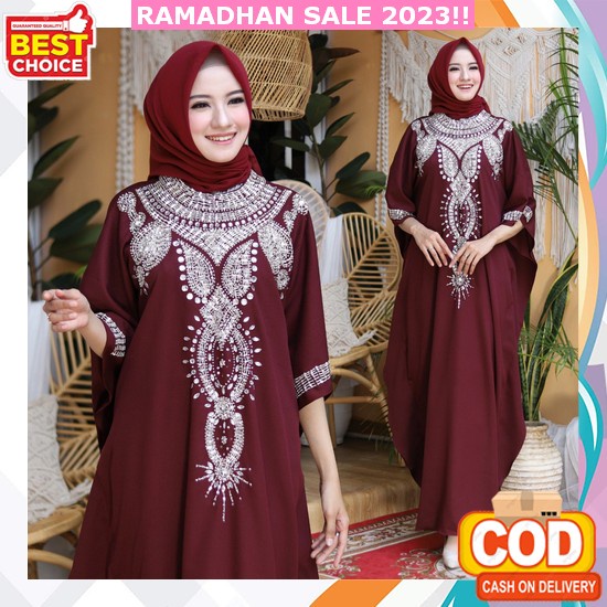 696#Kaftan Maxmara Wanita/Gamis Lebaran/Dress Pesta Kaftan Wanita Lebaran Kaftan Farida Jumbo Xxl Ka