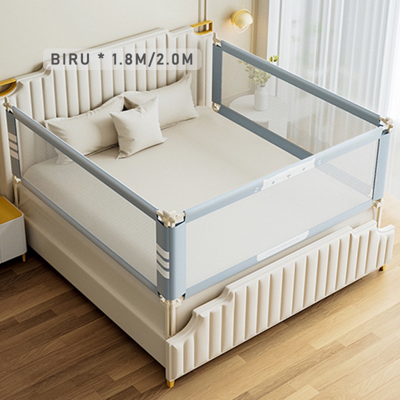 Keselamatan Bayi Pagar Pembatas Tidur Anak Pagar Pembatas Baffle Bayi Anti-Drop Tempat Tidur Dilepas Anak Pagar Tinggi 96CM