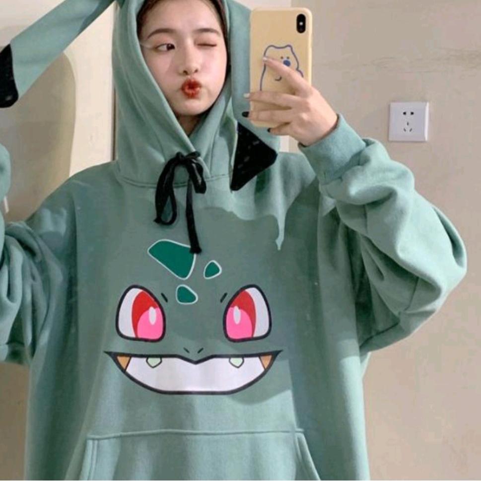 VIRAL PIMON CUTE SWEATER HOODIE OVERSIZE WANITA KOREAN STYLE