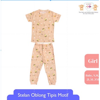 New 1stel LIBBY Stelan Oblong Cotton Rib Pendek + Celana Panjang